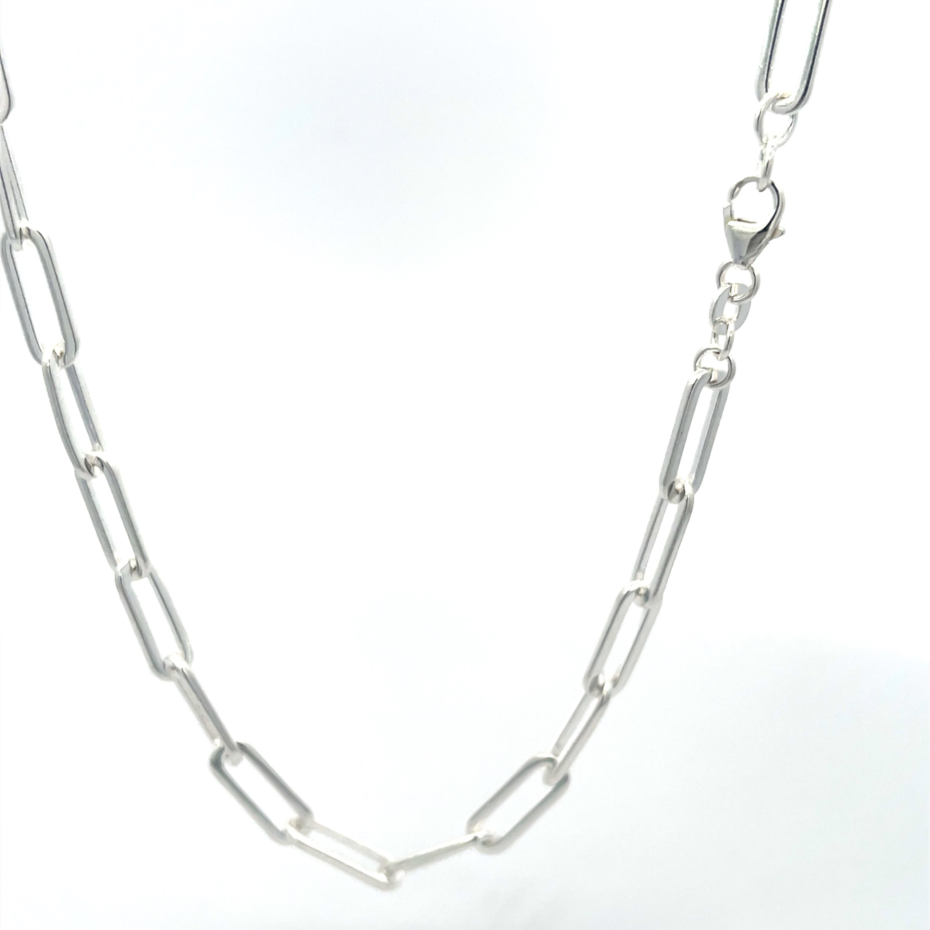 Italian Paperclip link chain necklace